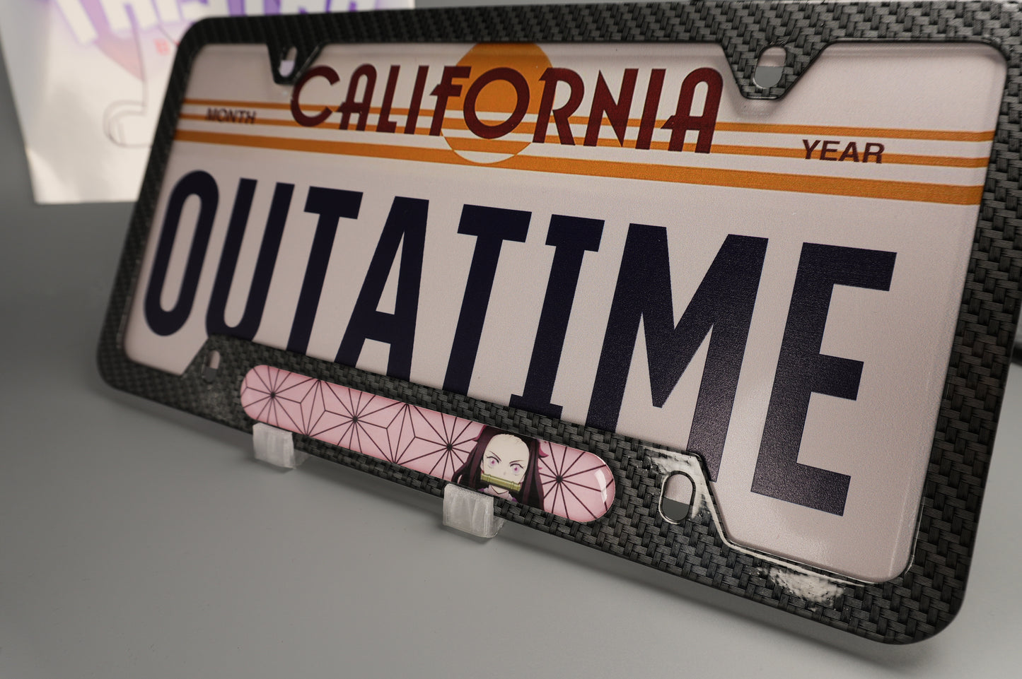 License plate frame aluminum Anime - Demon Slayer Nezunko (fan art)