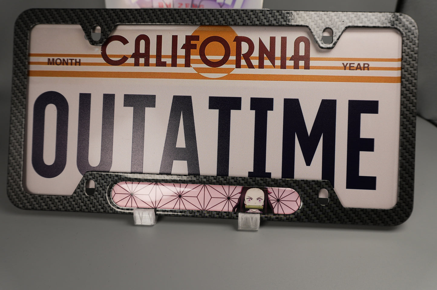 License plate frame aluminum Anime - Demon Slayer Nezunko (fan art)