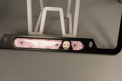 License plate frame aluminum Anime - Demon Slayer Nezunko (fan art)