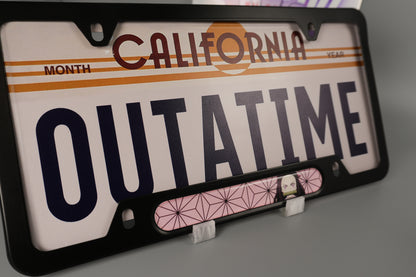 License plate frame aluminum Anime - Demon Slayer Nezunko (fan art)