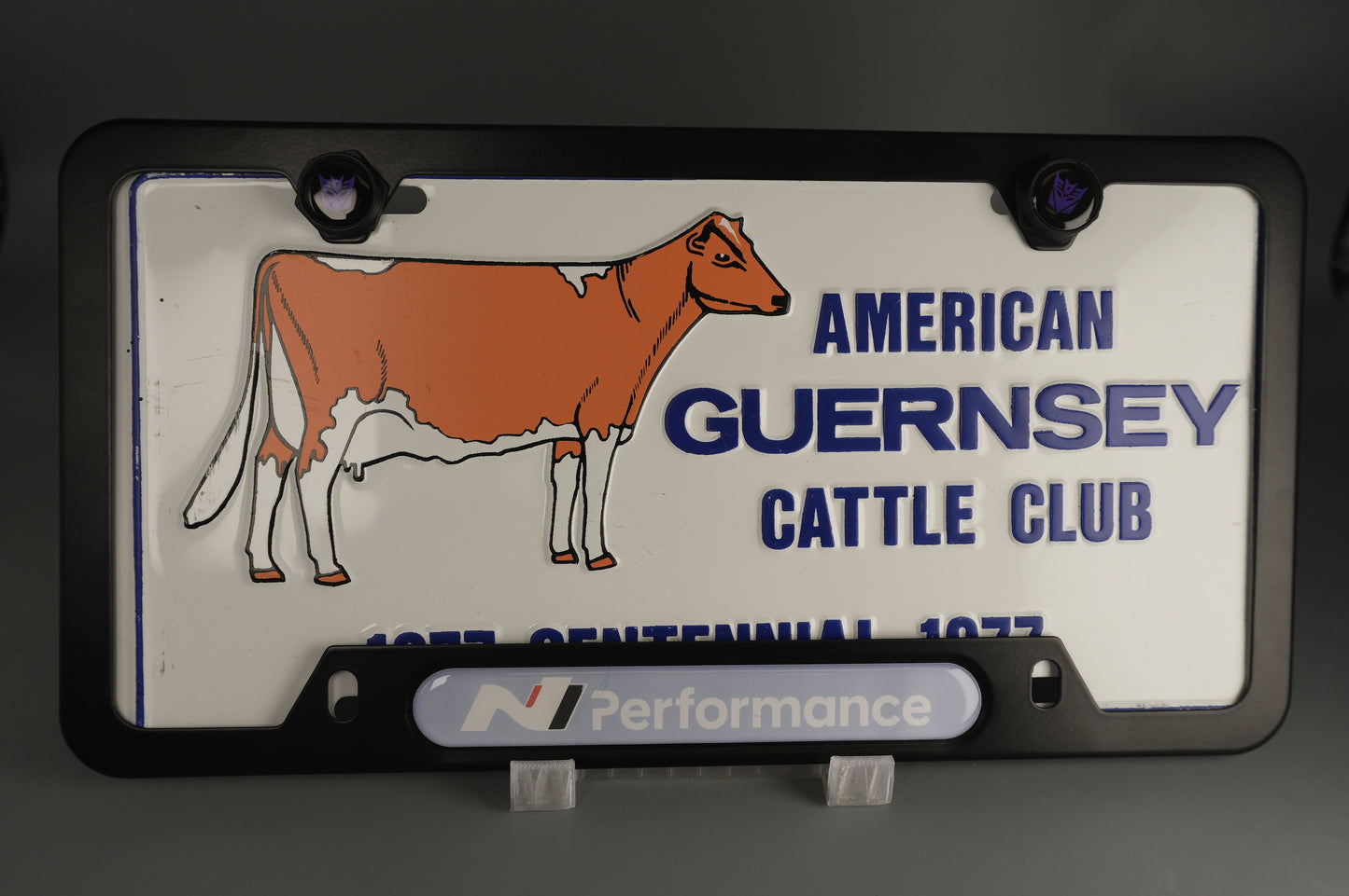 License Plate Frame Hyundai N Performance for Elantra N Kona N Veloster N (blue)