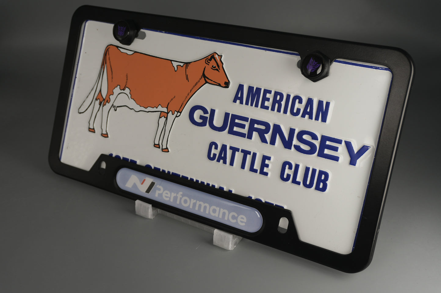 License Plate Frame Hyundai N Performance for Elantra N Kona N Veloster N (blue)