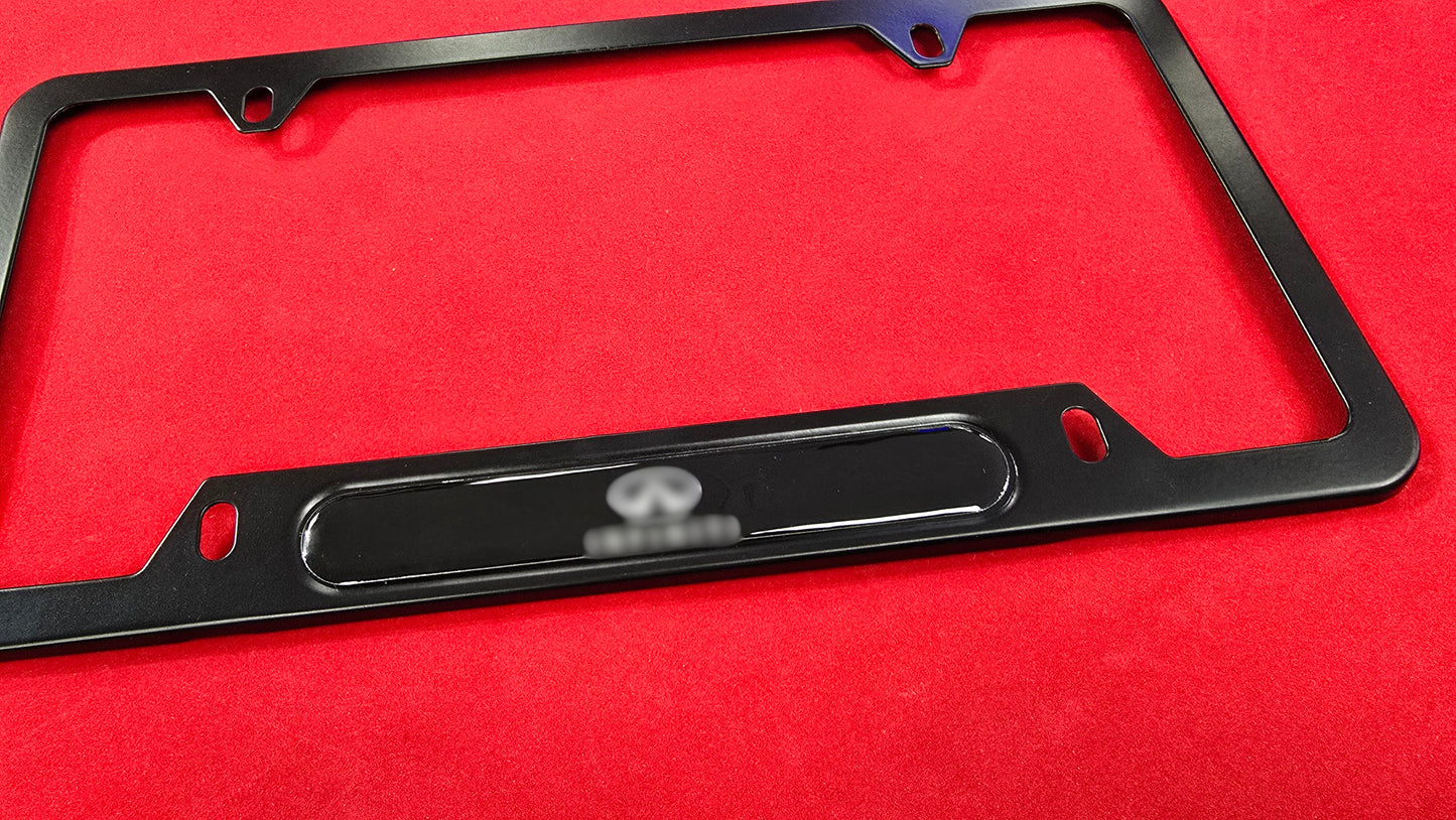 Liscense Plate Frame for infiniti aluminum and free plate cover